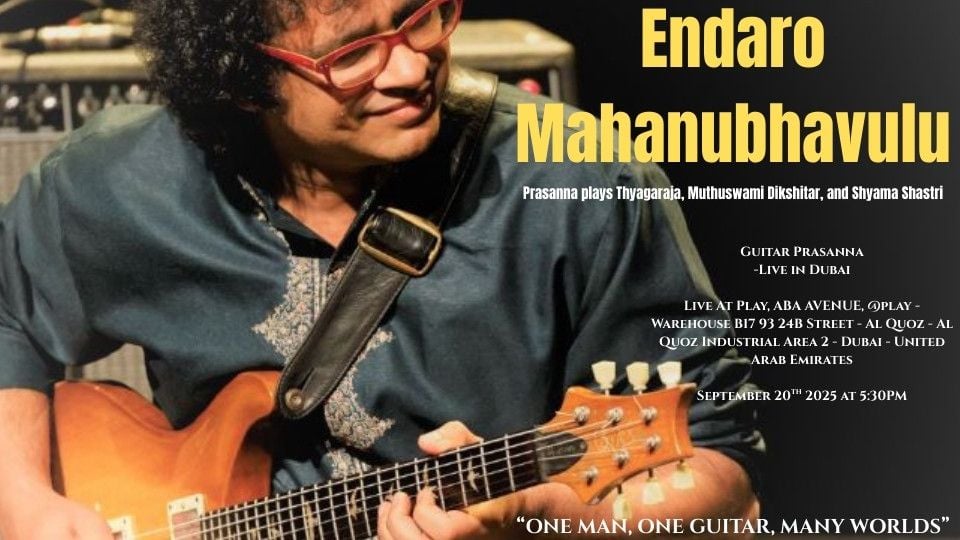 Guitar Prasanna - One Man, One Guitar, Many Worlds, One Evening - Two Concerts, 20 September | Event in Dubai