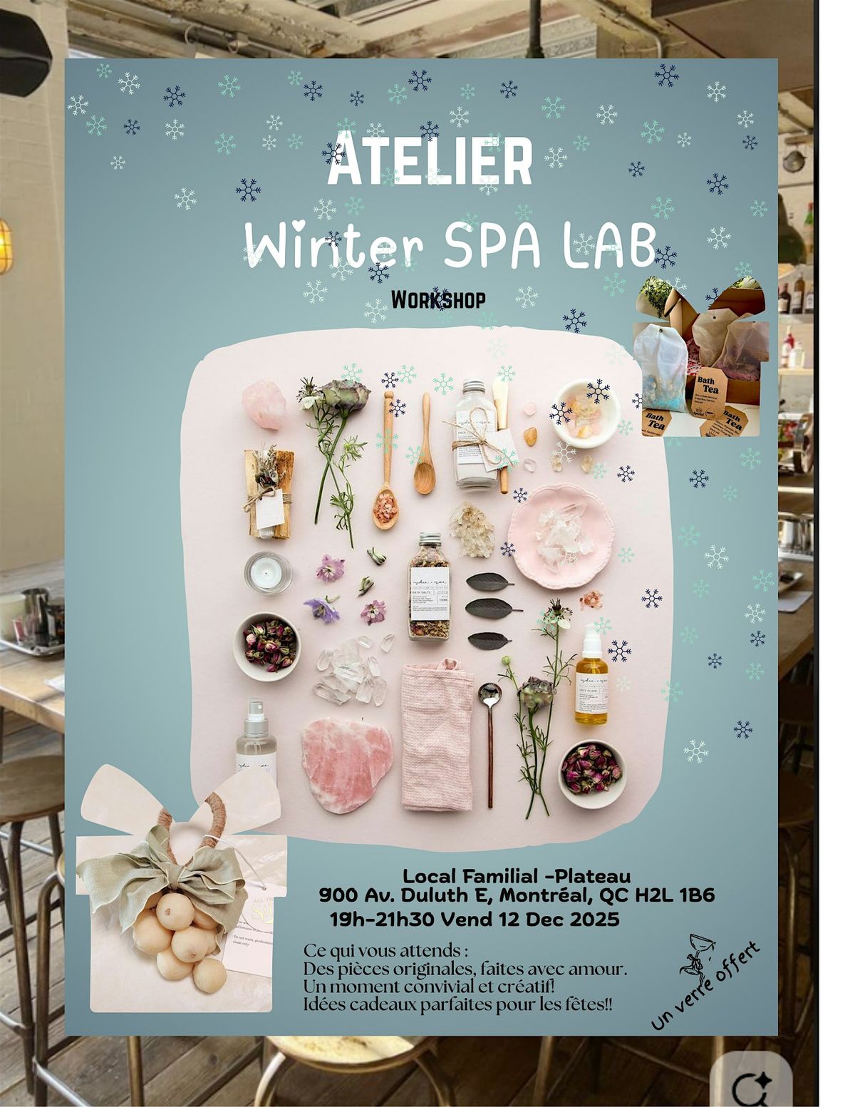 Atelier Winter Spa Lab, 12 December | Event in Montréal | AllEvents