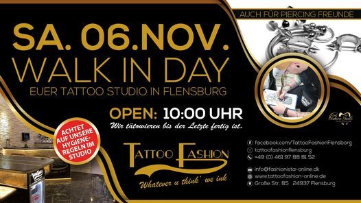 Walk In Day Tattoo Fashion Flensborg Flensburg November 6 2021 Allevents In