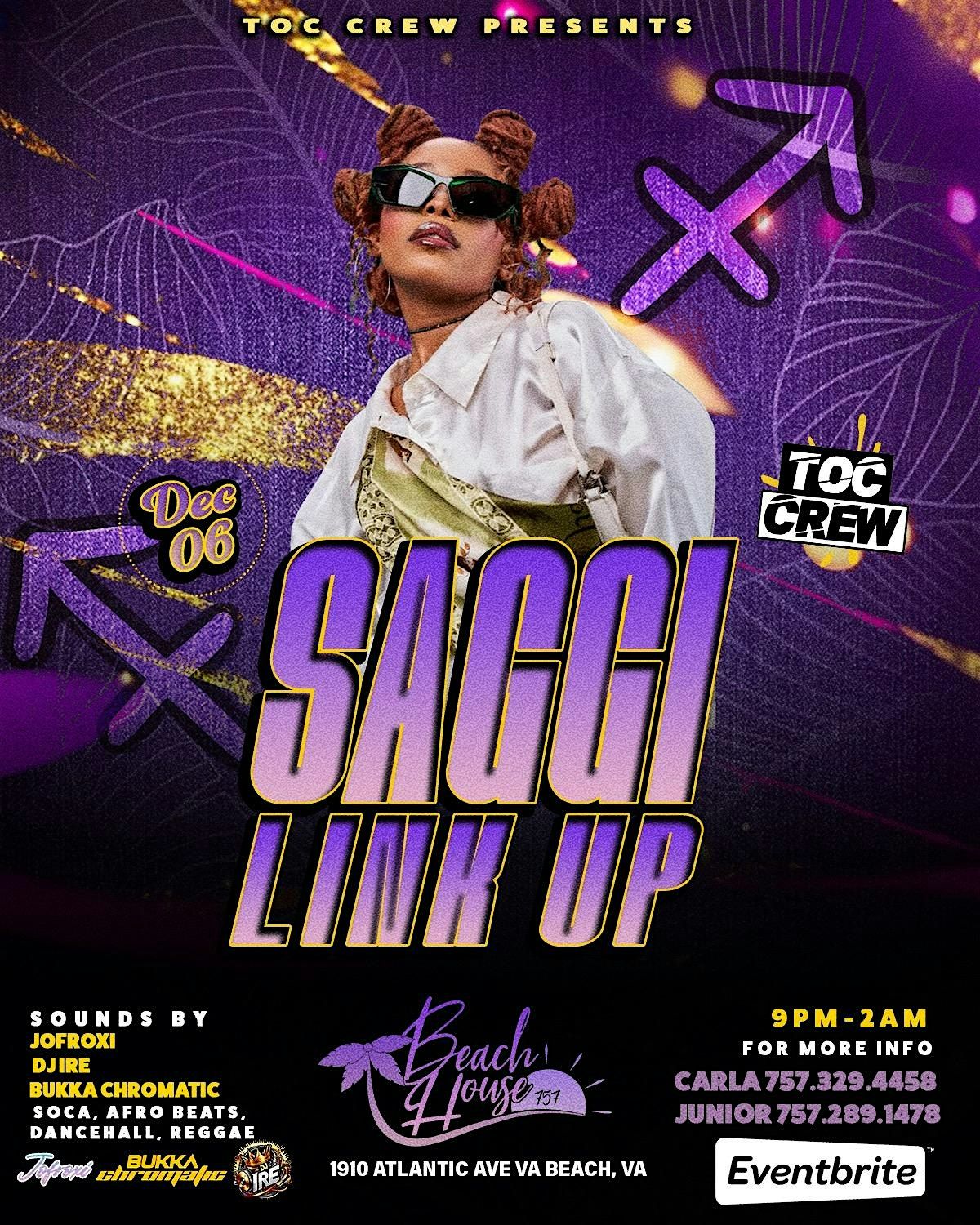T.O.C. Crew Presents: Saggi Link Up, 6 December | Event in Virginia Beach | AllEvents