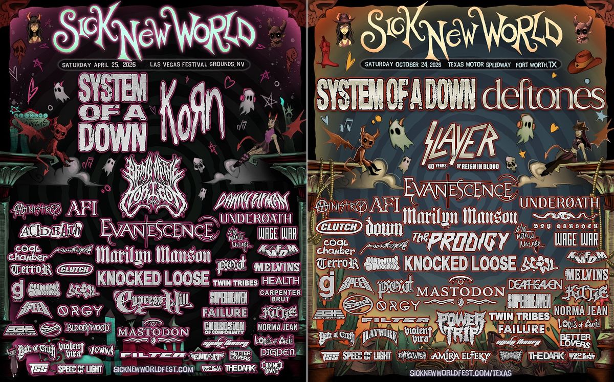 Sick New World Festival: System of a Down & Korn, 24 April | Event in Las Vegas | AllEvents