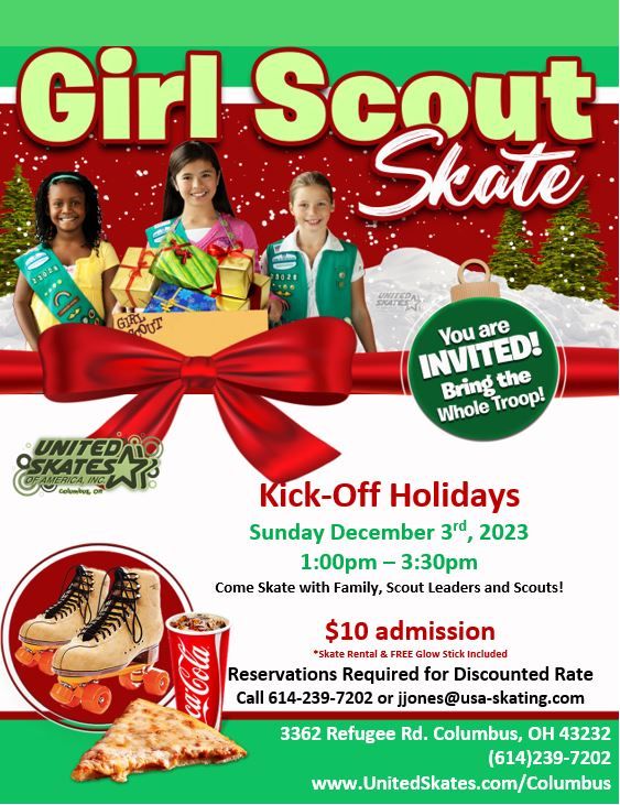 Girl Scouts Holiday Party, United Skates of America - Refugee Rd ...