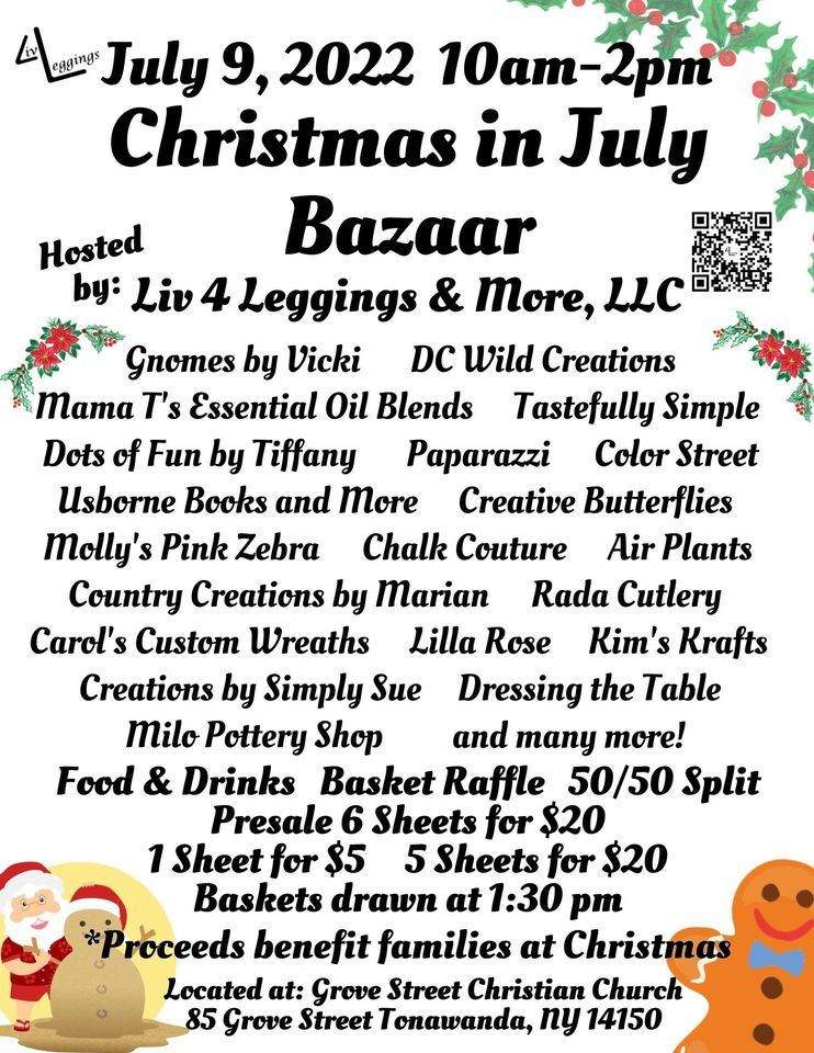 Church Street Christmas Dates 2022 Christmas In July Bazaar, Grove Street Christian Church, Tonawanda, July 9  2022 | Allevents.in