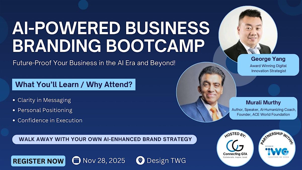 AI-Business Branding Bootcamp, 28 November | Event in Mississauga | AllEvents