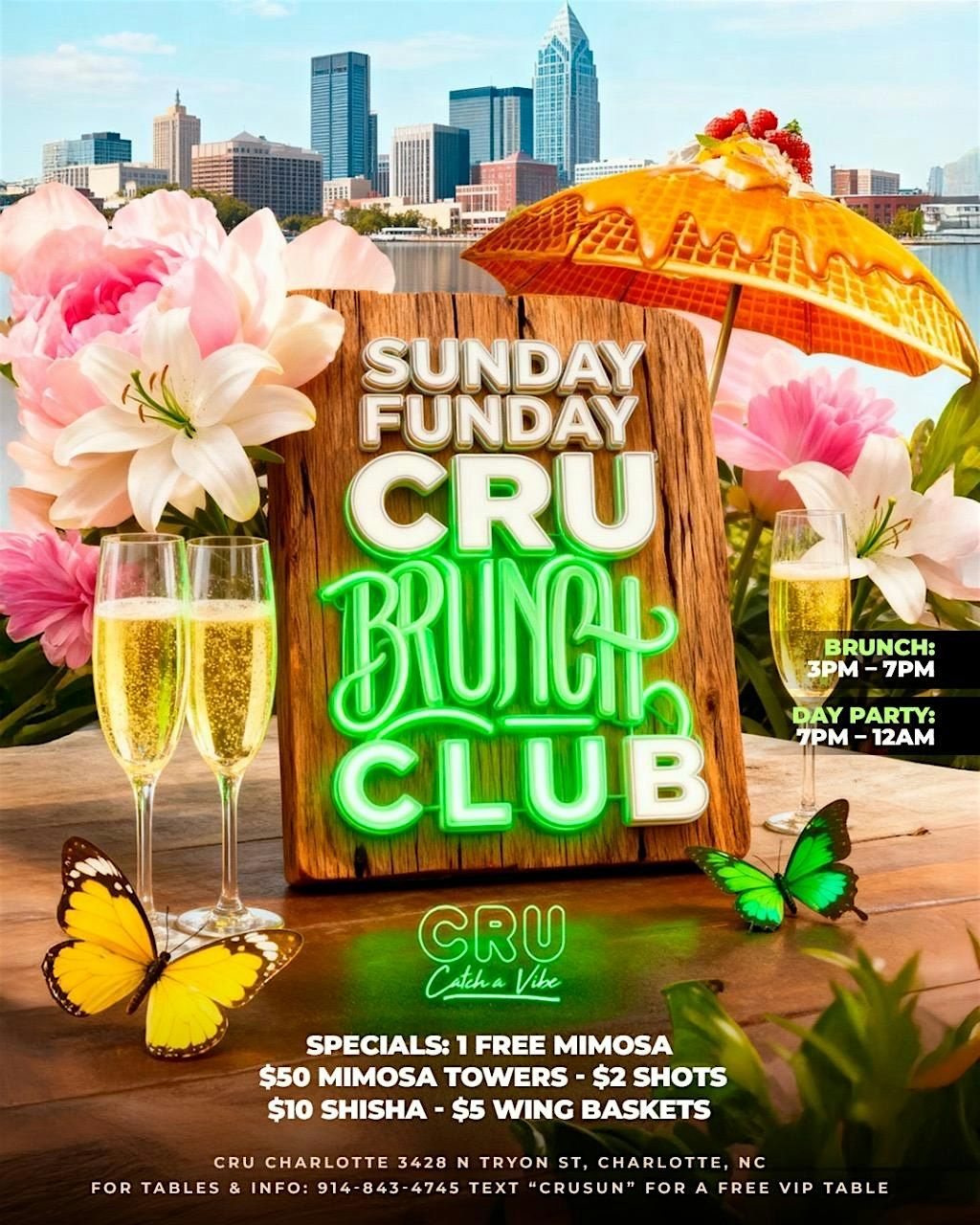 SUNDAY FUNDAY — CRU BRUNCH CLUB | Event in Charlotte | AllEvents