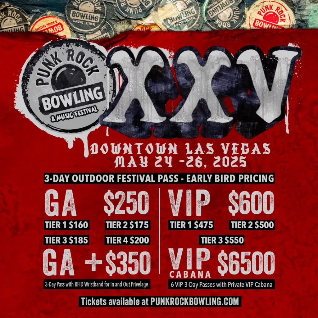 2025 Punk Rock Bowling & Music Festival 3 Day Pass, Downtown Las