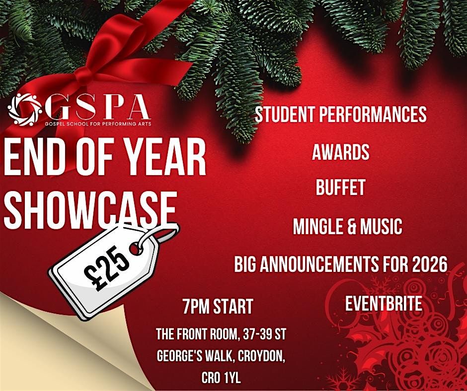 GSPA End of Year Showcase, 17 December | Event in Croydon | AllEvents
