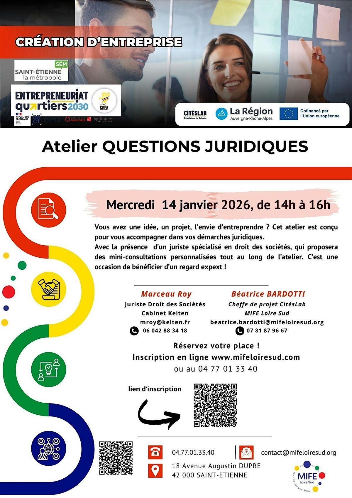 Atelier Questions Juridiques, 14 January | Event in Saint-Étienne | AllEvents