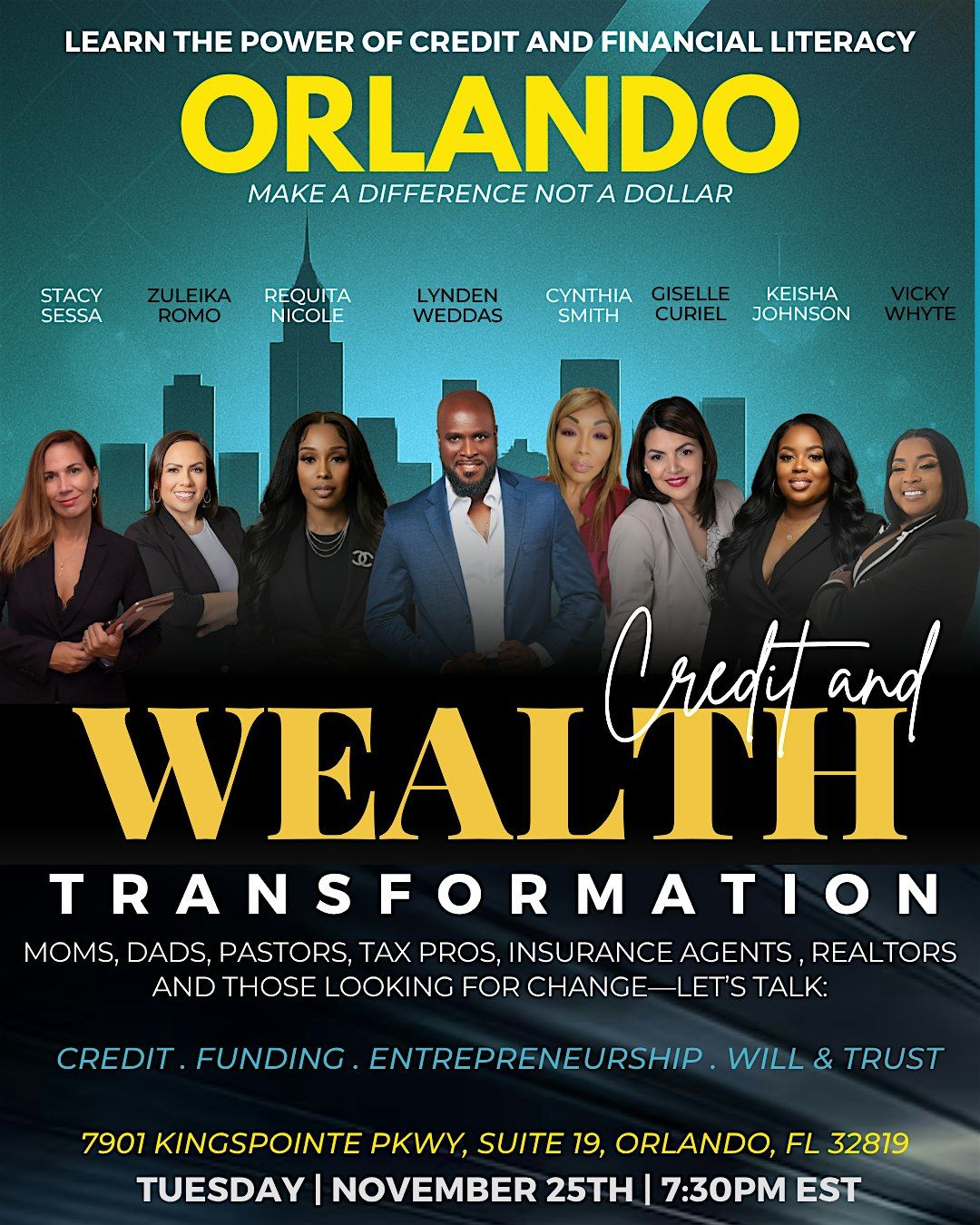 The Power of Credit & Money Networking, 25 November | Event in Orlando | AllEvents