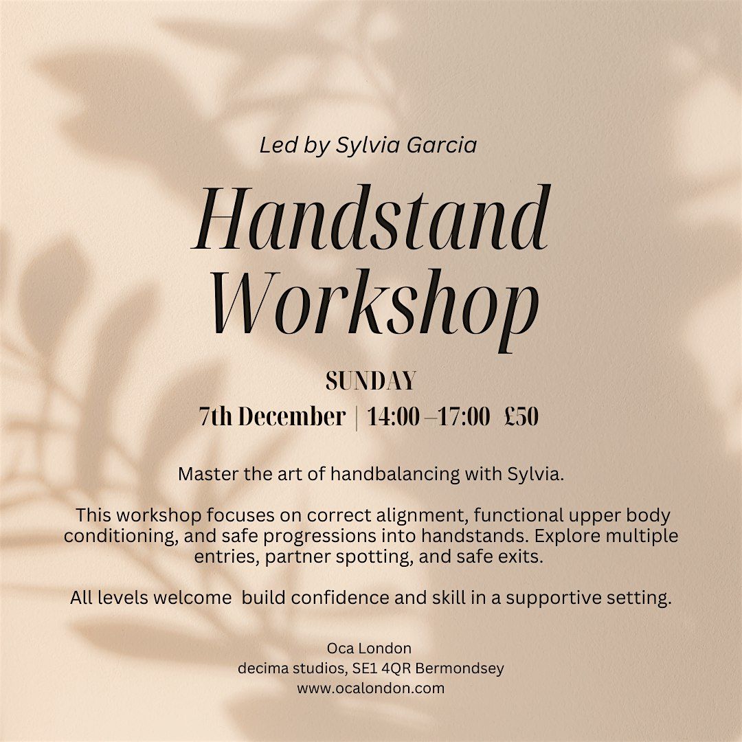 Handstand Workshop, 7 December | Event in London | AllEvents