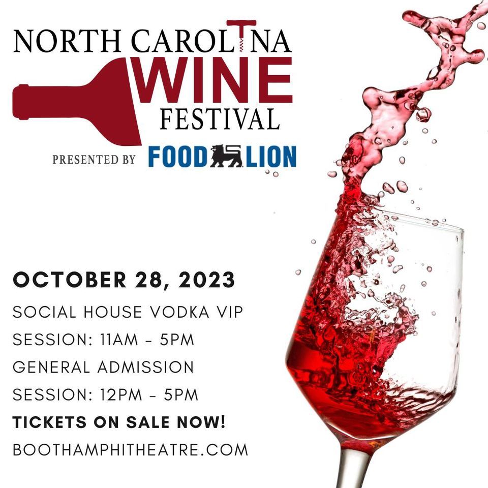 North Carolina Wine Festival, Booth Amphitheatre, Cary, October 28 2025