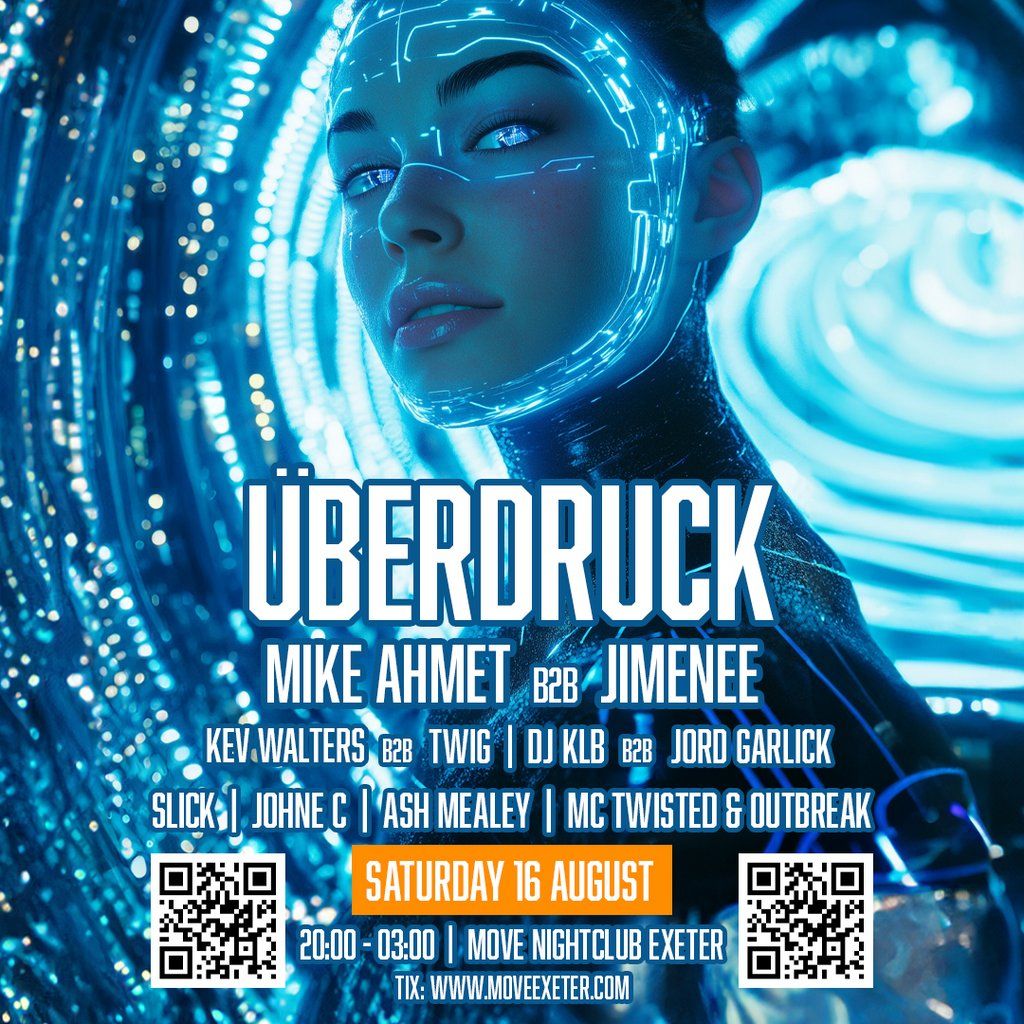 Raw 2 The Core & Move Presents: Überdruck - Sat 16 Aug, 16 August | Event in Exeter | AllEvents