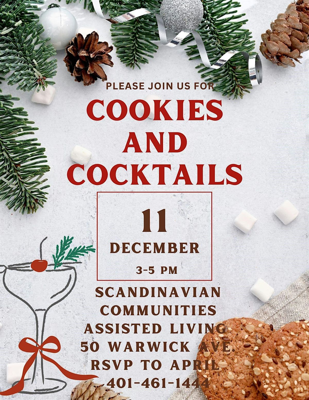 Cookies and Cocktails, 11 December | Event in Cranston | AllEvents