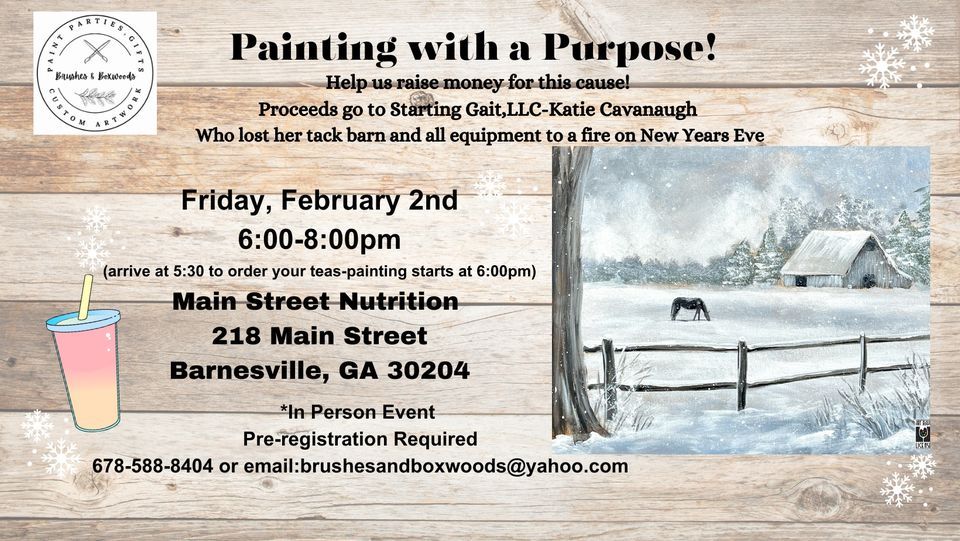 Winter Horse and Barn Fundraiser for Starting Gait, LLC, Main Street