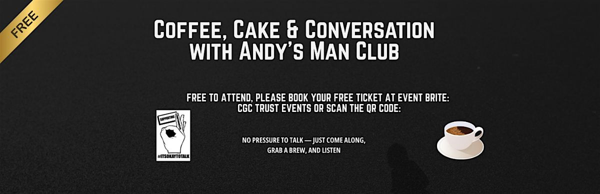 Coffee, Cake & Conversation with Andy's Man Club, 26 January | Event in Chelmsford | AllEvents