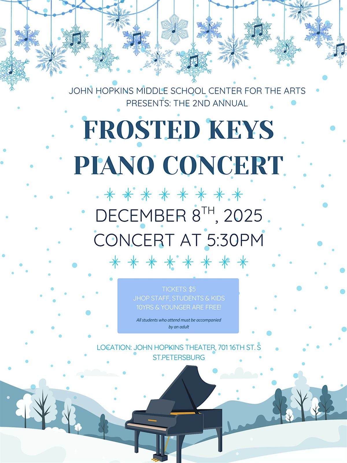 Frosted Keys Piano Concert, 8 December | Event in St. Petersburg | AllEvents