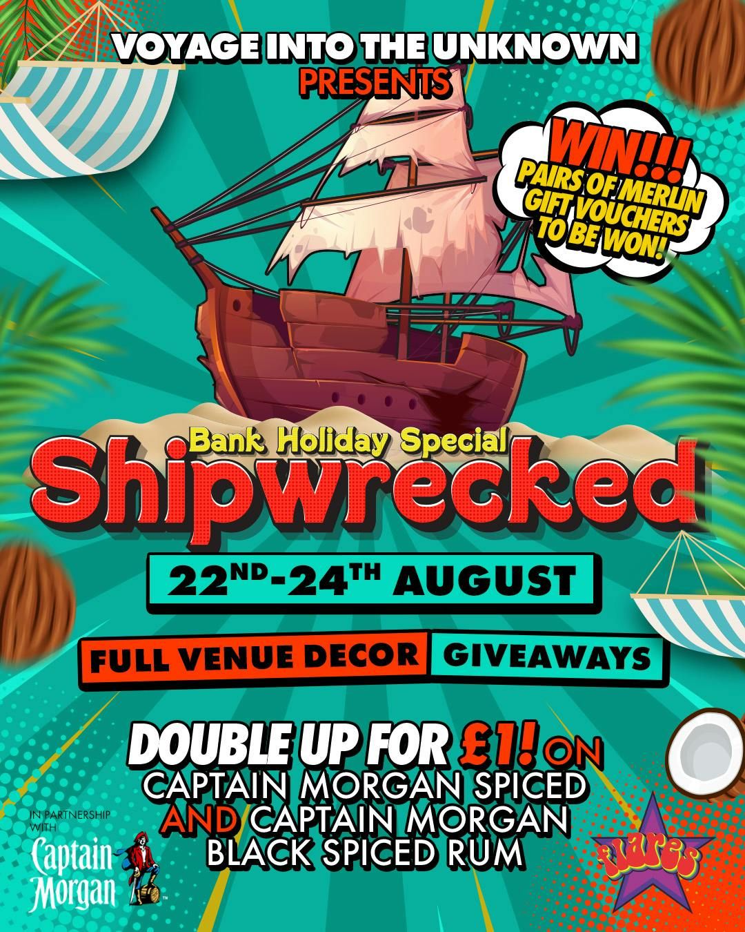 Shipwrecked, 22 August | Event in Middlesbrough | AllEvents