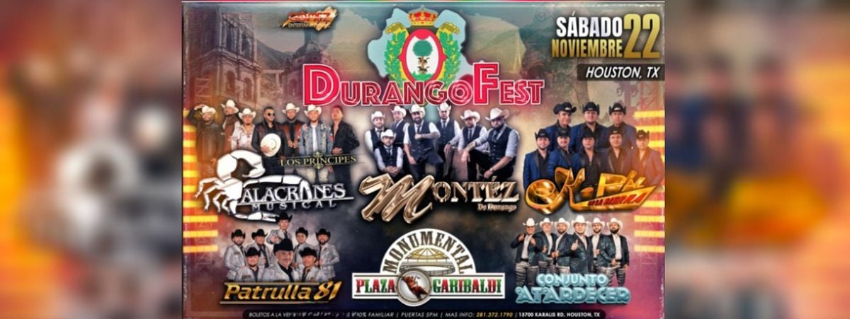 DURANGO FEST EN HOUSTON, 22 November | Event in Houston | AllEvents