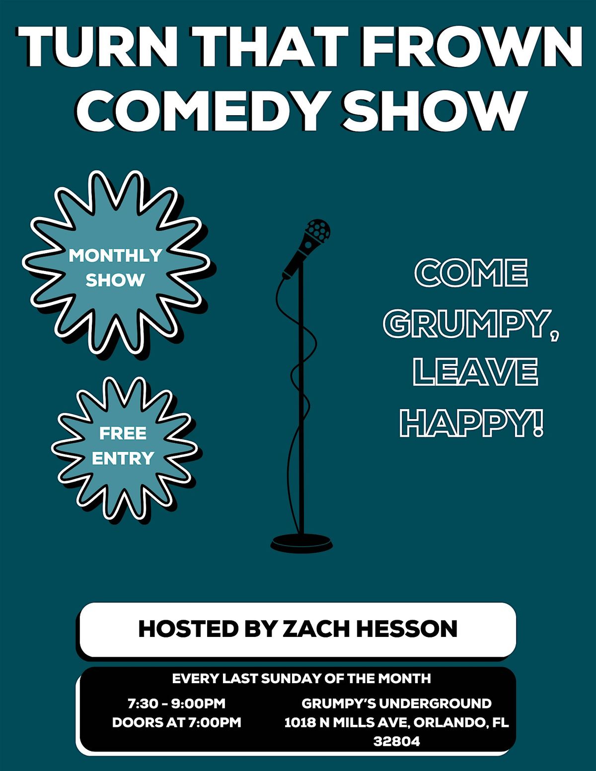Turn That Frown - Comedy Show, 30 November | Event in Orlando | AllEvents