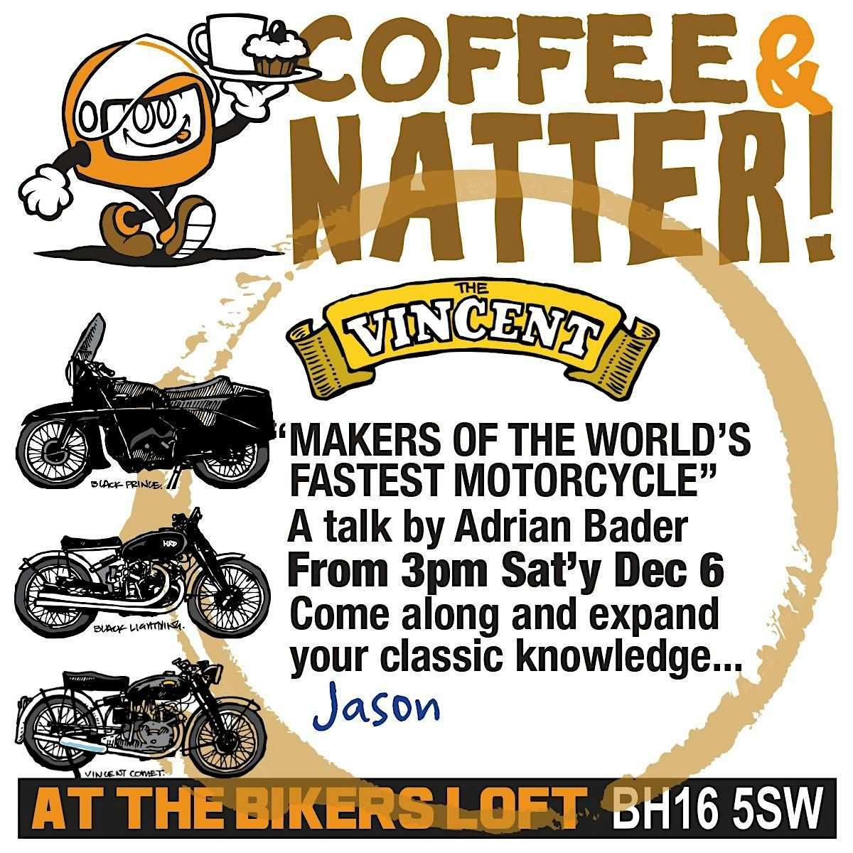 The History of Vincent motorcycles  by Adrian Bader, 6 December | Event in Poole | AllEvents