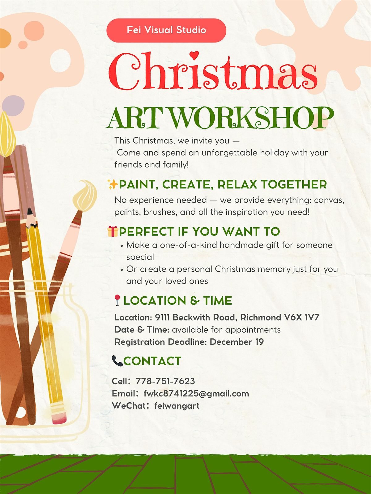Christmas - Art Workshop, 30 November | Event in Richmond | AllEvents