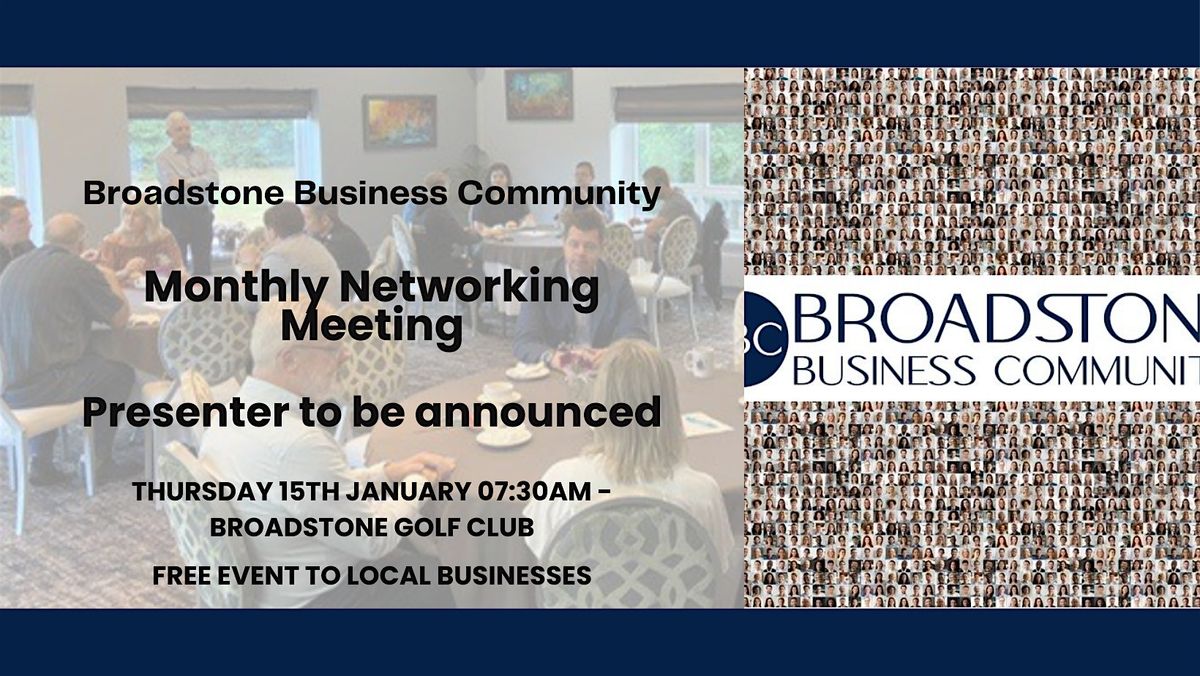 Broadstone Business Community - Monthly Networking Meeting, 15 January | Event in Poole | AllEvents