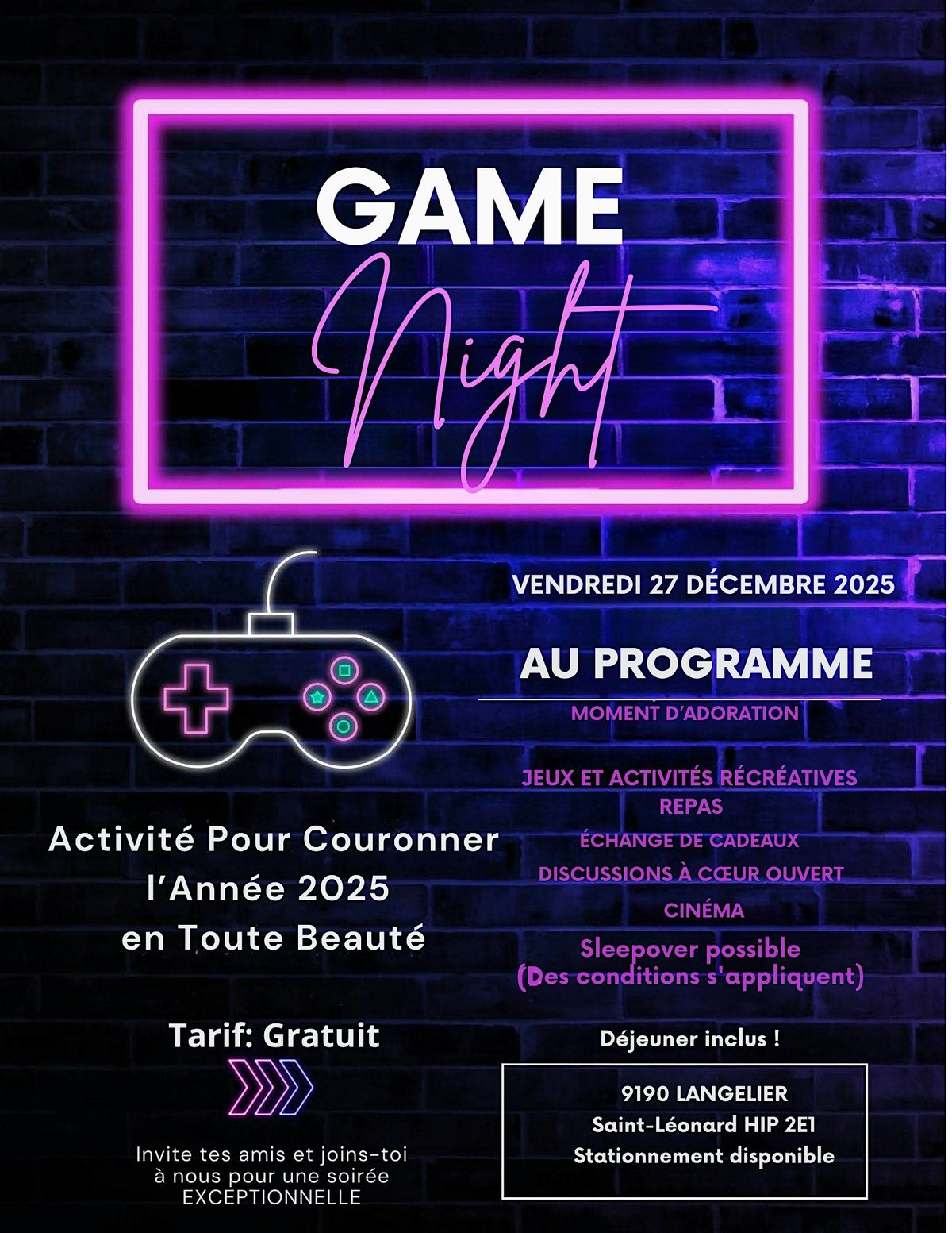 Fin d'Année  en Feu : Adoration, Game Night & Cinéma, 26 December | Event in Montréal | AllEvents