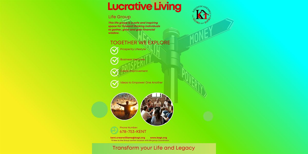 Lucrative Living Life Group, 13 December | Event in Stonecrest | AllEvents