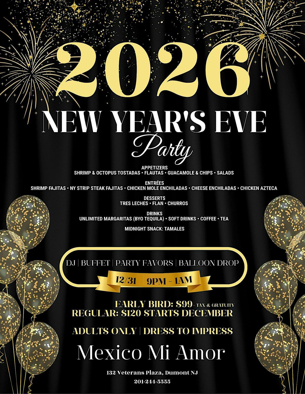 New Year’s Eve Party, 31 December | Event in Dumont | AllEvents