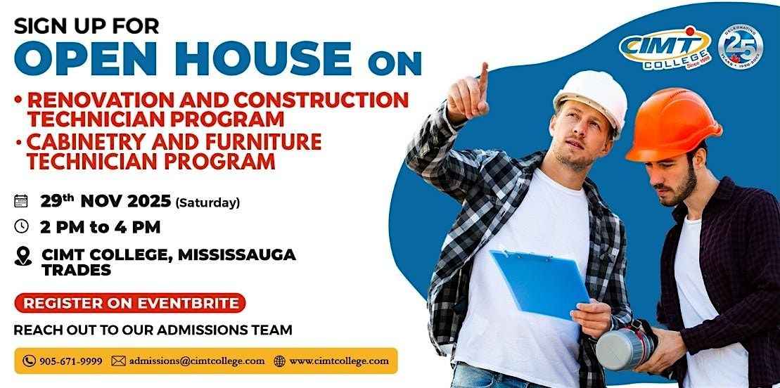 Open House for Trades Programs | Event in Mississauga | AllEvents