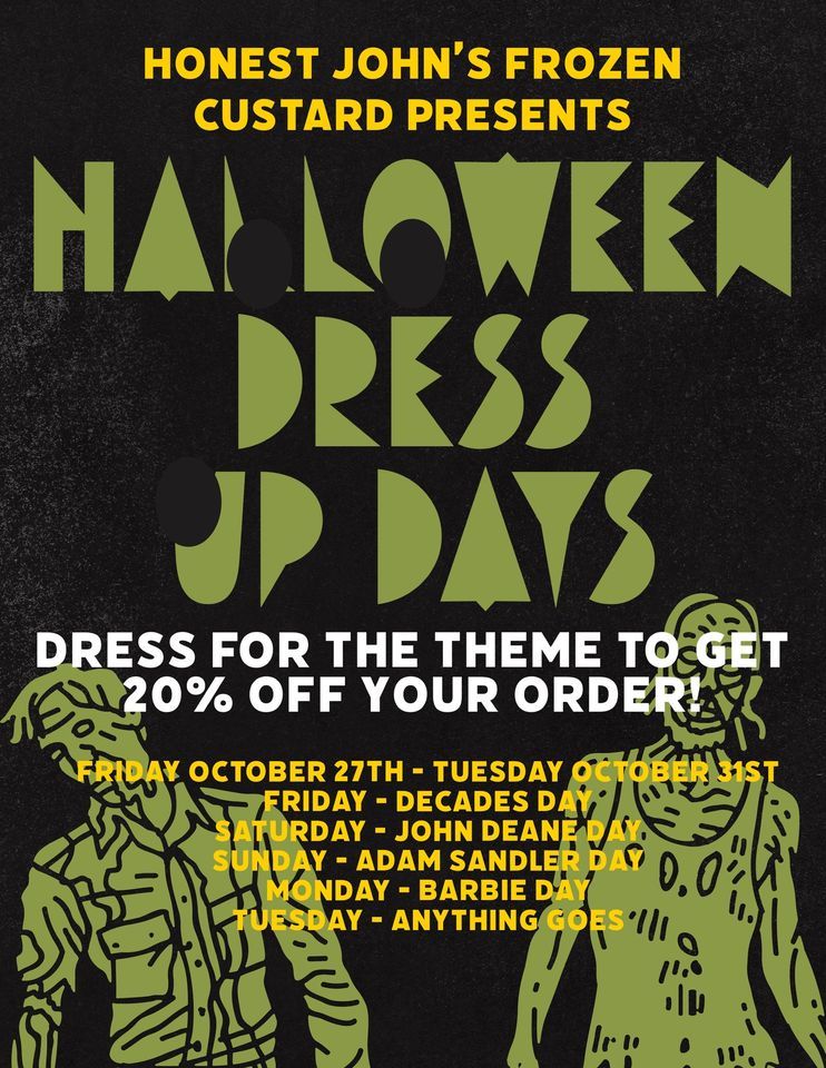 Halloween Dress Up Days, Honest Johns Frozen Custard, Gainesboro