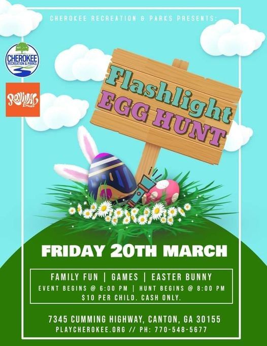 Flashlight Egghunt Cherokee Veteran S Park Canton March 20 2021 Allevents In Events In Canton Sat March 10th 2022