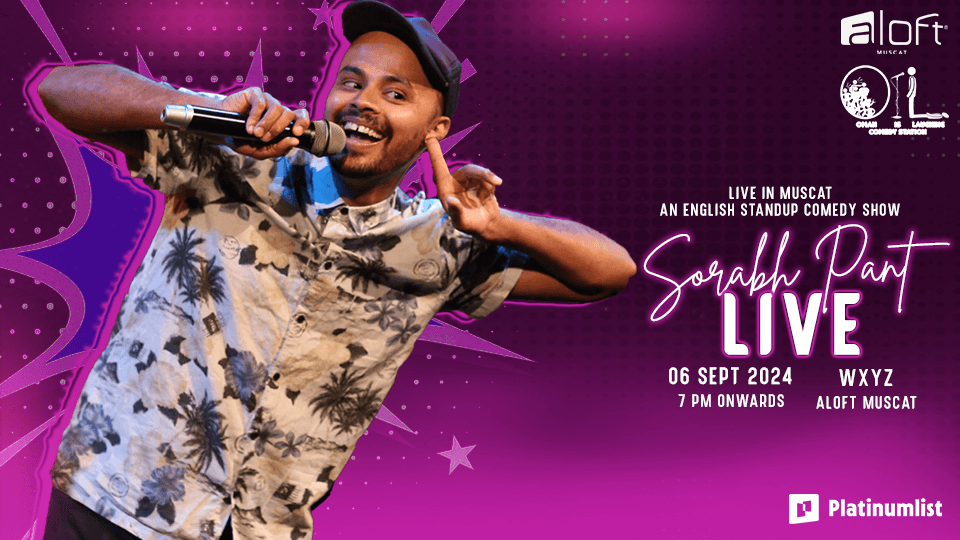 Sorabh Pant Standup Comedy Show at Aloft Muscat, 6 September | Event in Muscat | AllEvents