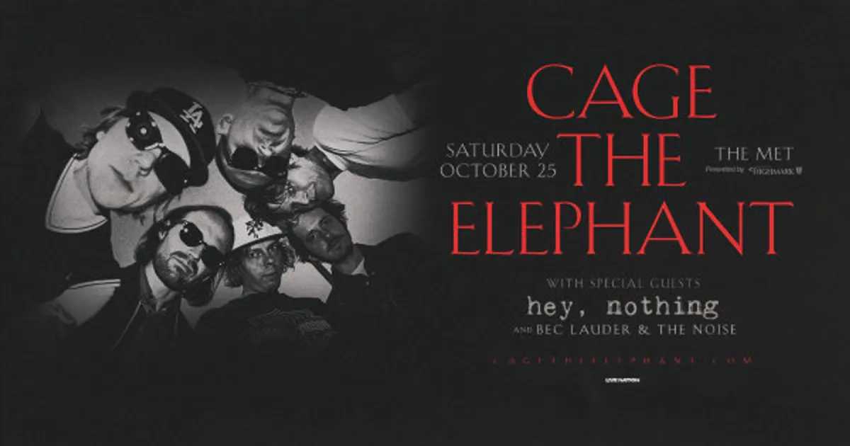 Parking Cage The Elephant with Hey, Nothing and Bec Lauder and The Noise, 26 October | Event in Philadelphia