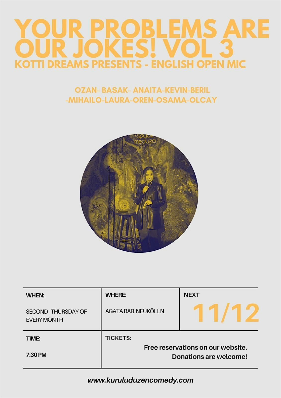 Your Problems are our Jokes! - English Stand-Up Comedy - Open Mic | Event in Berlin | AllEvents