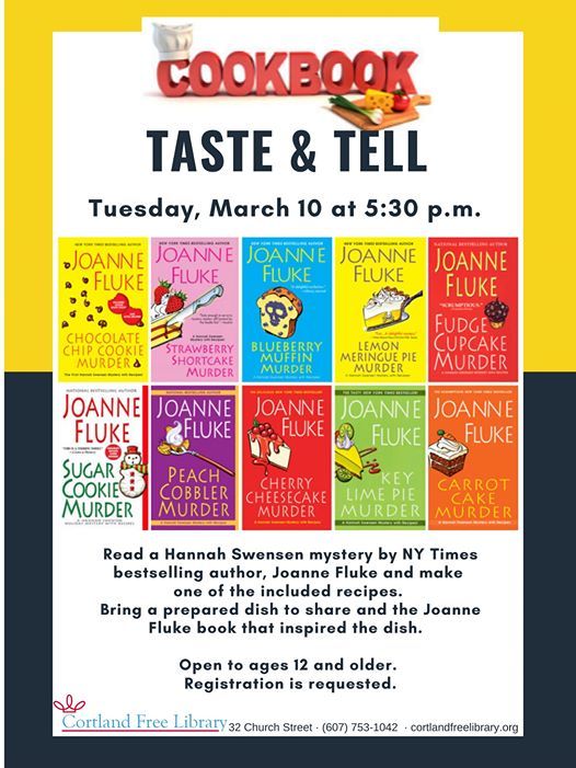 Cookbook Taste Tell At Cortland Free Library Cortland