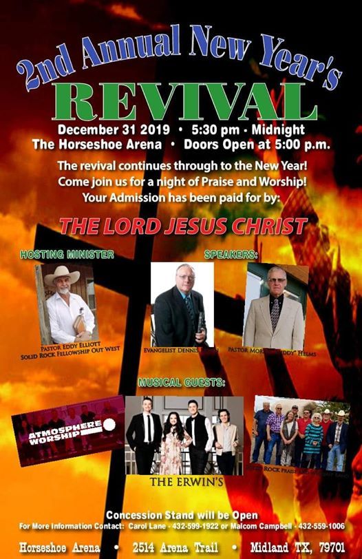 Family-friendly new years' eve celebrations in fort wayne 2nd Annual New Years Eve Revival, Horseshoe, Midland, Texas, December 31 to January 1 | AllEvents.in