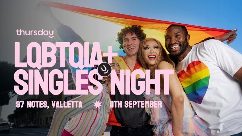 LGBTQIA+ Thursday | 97NOTES | Valletta | Age range: + 18, 11 September | Event in Valletta | AllEvents
