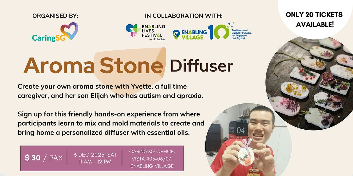 DIY Aroma Stone Diffuser with Eli's Shop, 6 December | Event in Queenstown | AllEvents