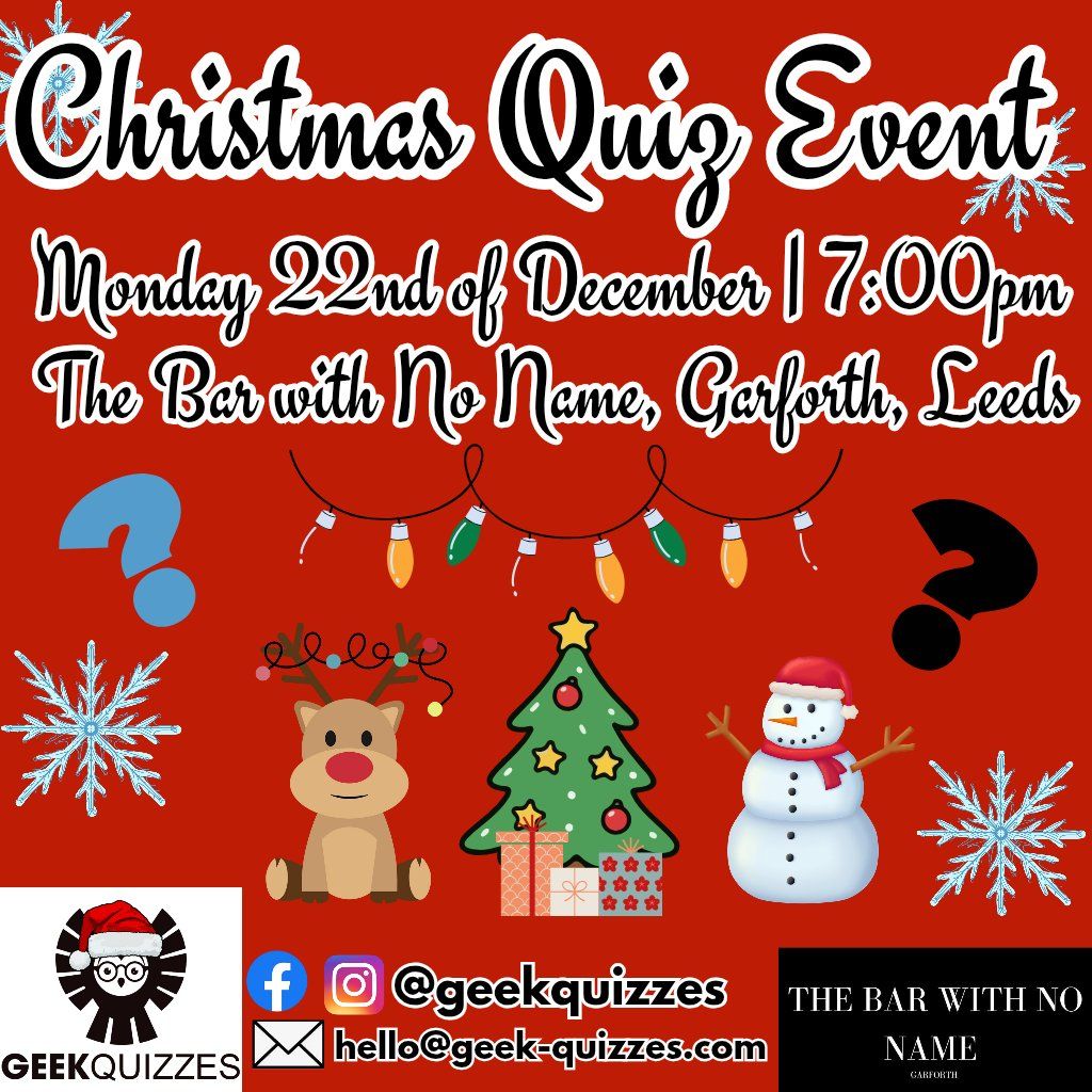 Christmas Quiz Event, 22 December | Event in Leeds | AllEvents