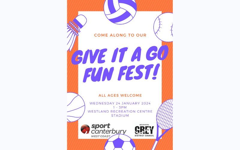 FunFest Give it a Go!, Westland Recreation Centre, Greymouth, January