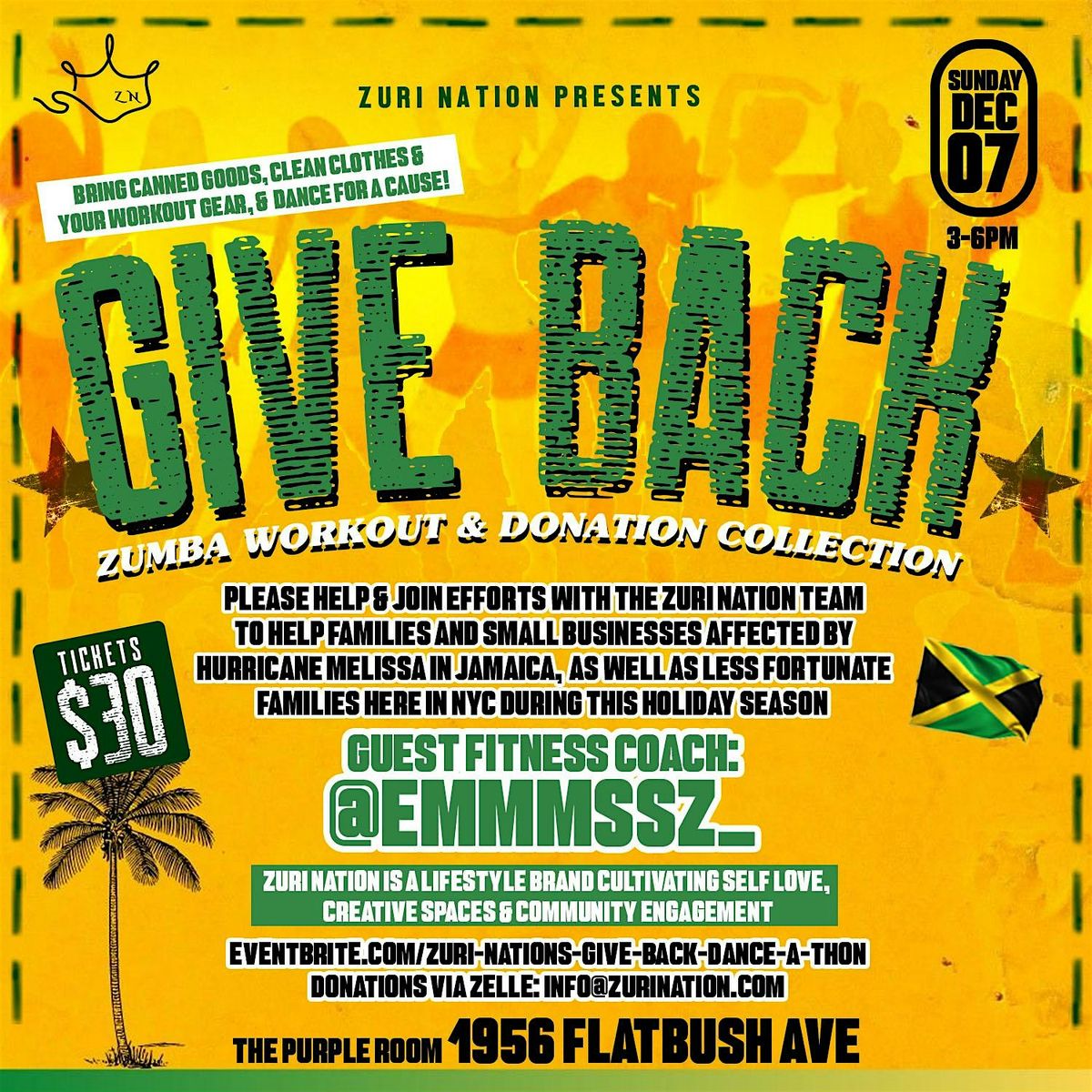 Zuri Nation's Give Back Dance-A-Thon, 7 December | Event in Brooklyn | AllEvents