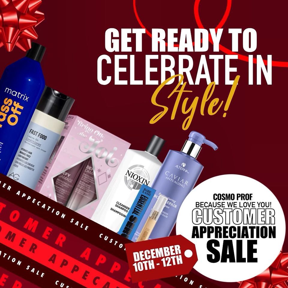 Customer Appreciation Sale, CosmoProf (Riverview, FL), December 10 to