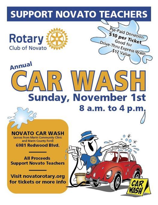 Rotary Club of Novato Annual Car Wash, Novato Car Wash