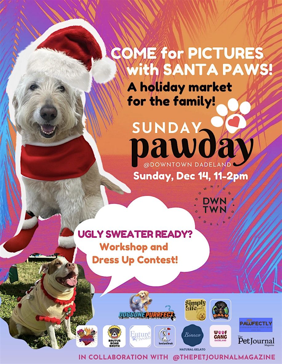 Sunday Market - Holiday pictures with Santa Paws