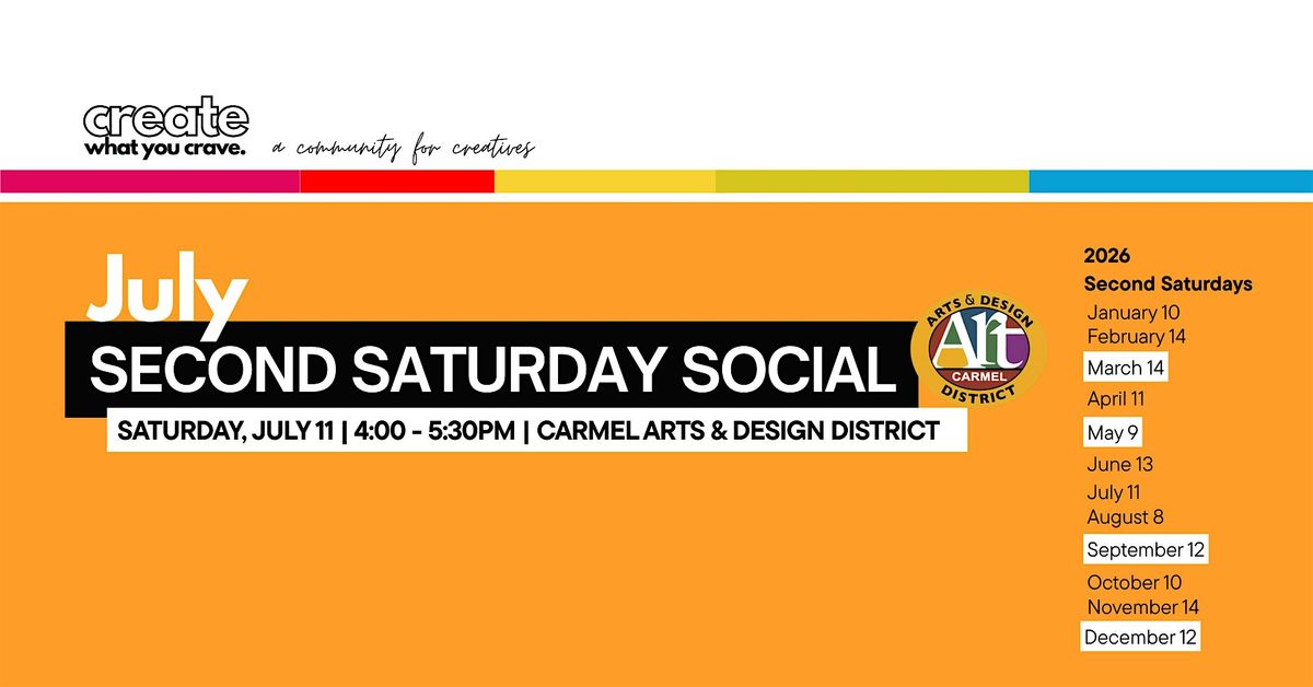 July Second Saturday Social - Creative Meetup, 11 July | Event in Carmel | AllEvents