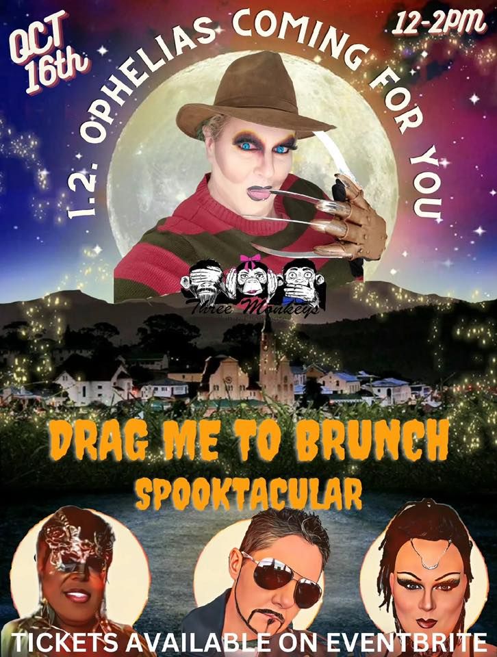 Drag Me To Brunch Spooktacular, Three Monkeys Pub and Chophouse