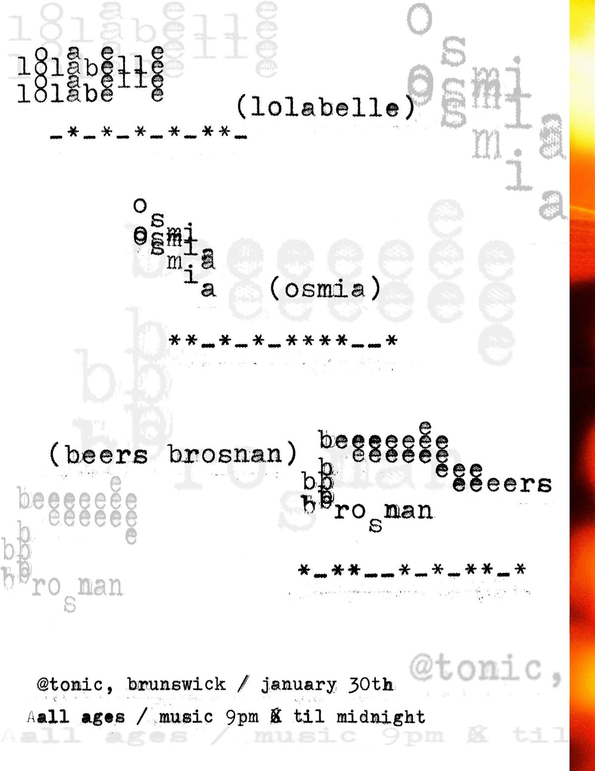 Lolabelle, Osmia & Beers Brosman !