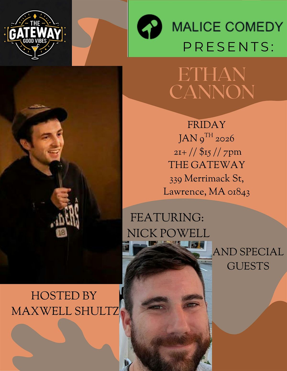 COMEDIAN ETHAN CANNON LIVE AT THE GATEWAT, 9 January | Event in Lawrence | AllEvents