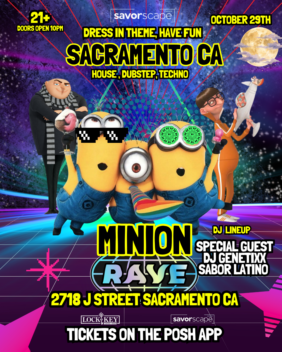 10/29 - MINION RAVE 21+🍌, Lock and key , Sacramento, 29 October to 30 ...